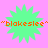 Four identical green starburst shapes on a pink background with orange text reading "blakeslee" in each.