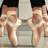 Two identical pixelated figures in ballet shoes and black tights stand side-by-side on a light gray floor with a white wall behind them.