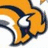 A pixelated orange and white buffalo head with black stripes on a blue background, accompanied by yellow text reading "Buffalo" at top right, "Sabres" below left, and "RULE!!" to the right of Sabres.