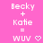 Pixelated text and symbols on a pink background with two identical side-by-side compositions.