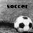 Black-and-white soccer ball icon with text "soccer is my sport" arranged in a , showing partial text across three