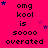 A bright pink background with repeated text and star symbols in blue and purple, arranged in a pattern