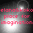 Pixelated image with red text over a grayscale background showing four identical of light effects