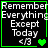 Four identical display text "Remember Everything Except Today" with a heart symbol and emoticon, each bordered in green on a black background