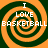 Four identical orange and dark green spiral patterns arranged in a with white text reading "I LOVE BASKETBALL" overlaid on each spiral