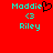 Red background with cyan text reading "Maddie" and "Riley" above a cyan heart symbol, one version featuring a black pixelated heart outline.