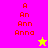 A split-screen animation with four colored quadrants displaying red text and pixelated stars.