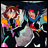 Pixelated anime-style contact sheet showing two animated frames of characters from G Gundam with text "Anime IM" and "cOm" on a black background.