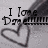 Static pixel art icon with text "I Love Dope" and a heart symbol on a gray background.