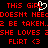Red pixelated text on black background with white heart symbol replacing 'L' in 'GIRL', repeated across multiple lines.