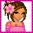 Pixelated cartoon woman with brown hair and pink flower, wearing pink dress and white necklace on left side of image; text "Brunettes have more fun" appears in dark letters on right.