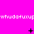 Pixelated animation on bright pink background with repeating white text and changing black symbols.