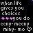 A 48x48 pixel animated buddy icon displayed as a 5x5 contact sheet of sampled frames, featuring repeating text and symbols on a black background with white, purple, and blue elements.