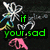 Four- with pixelated characters and text: top-left shows a skeletal figure, top-right two figures hugging under 'I'll', bottom-left green smiley face, bottom-right yellow figure holding blue object