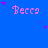 Blue background with repeated pink 'Becca' text and scattered purple stars, featuring a gray rectangular overlay in the bottom-right corner.
