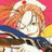 A 48x48 pixel buddy icon featuring a stylized anime character with orange hair and white face against a pink background, paired with text reading "Anime IM" on the right side of a contact sheet layout.