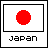Two side-by-side pixelated icons display a red circle on white background with 'Japan' text below; left icon has black border and text, right has red border and text.