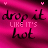 A pink animated icon with 'drop it like it's hot' text and small heart symbols, featuring subtle pixel changes across frames.