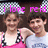 Four identical figures in pink and white outfits with checkered straps, standing side-by-side under a pixelated text overlay.