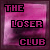 A contact sheet of 11 animated frames showing a pink-themed icon with the text "THE LOSER CLUB" in pixelated font over a blurred background.