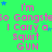 Green background with repeated pink text 'I'm so Gangsta I Carry a Squirt GUN' and scattered blue stars, no visible animation changes.