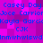 Pixelated text repeats across a purple background with blue and magenta lettering, forming a dense wordwall of names and abbreviations