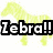 Pixelated yellow zebra with black-and-white striped pattern, standing in profile view on white background.