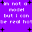Purple background with white pixelated text repeating 'im not a model but i can be real hot' and scattered black plus signs.