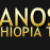 Pixelated golden text on black background reads 'ANON HIOPA' with visible partial letters and gradient shading.
