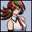 Pixelated anime-style character with brown hair and red-green headband on left, alongside black background with white text "Anime IM" and stylized "C0M" logo on right.
