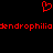 Red pixelated heart symbol above repeated red text 'endrophilia' on black background.