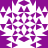 Purple and white pixelated geometric pattern with symmetrical floral or snowflake design on solid purple background.