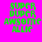 Green pixelated text 'SUPER DUPER AWESOME ALLIF' on bright pink background with white rectangular overlays shifting across the image.