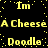 Yellow pixelated text on black background with scattered yellow dots, displaying repeated phrases and punctuation.