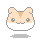 Four pixelated hamster faces in a , each with distinct expressions on a gray background