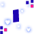 Pixelated animated icon with repeating 'I love you' text in pink and blue, surrounded by small square patterns on a white background.
