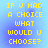 Yellow pixelated text on a blue gradient background reads "IF U HAD A CHOICE WHAT WOULD U CHOOSE?" in four identical