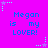 Bright magenta background with repeated blue text "Megan is my LOVER!" and small star-shaped decorations in light purple and cyan.