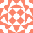 A static pixelated pattern featuring alternating coral and white geometric shapes arranged in a symmetrical grid with diamond and triangular forms.