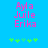 Pixelated text 'Ayla Juile Erika' in pink on blue background with green plus symbols below, showing animation change between frames.