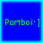 Four identical blue square with green text "Portboi."]" arranged in a , each bordered by light blue
