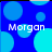 Blue background with light blue circles and white text 'Morgan' in the center.