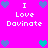 Pixelated icon with bright pink background displaying "I Love Davinate" text and heart symbols in blue and teal.
