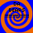 Four identical spiral with orange and blue colors, each containing text "DA BEARS" and multiple exclamation marks