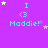 Purple background with cyan text 'I <3 Maddie!' and white/pink stars in a of repeated patterns
