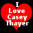 Red heart-shaped icon with white text "I Love Casey Thayer" on black background, two identical frames side-by-side.
