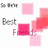 Animated sequence of pink and red square shapes with partial text fragments 'Best' and 'Friends' visible across frames.