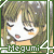 Pixelated anime-style icon shows a character with closed eyes, long brown hair, and a white face against green foliage background; text 'Megumi' appears at bottom.