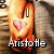Pixelated image of a hand holding a heart-shaped object with the name 'Aristotle' displayed below.