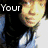 six showing a person with long dark hair in various poses and expressions, some with text overlays